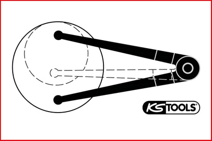 KS TOOLS Stirnlochschlüssel Ø 14 - 100 mm mit Zapfendurchmesser 5,0 mm ( 150.2407 ) - Toolbrothers