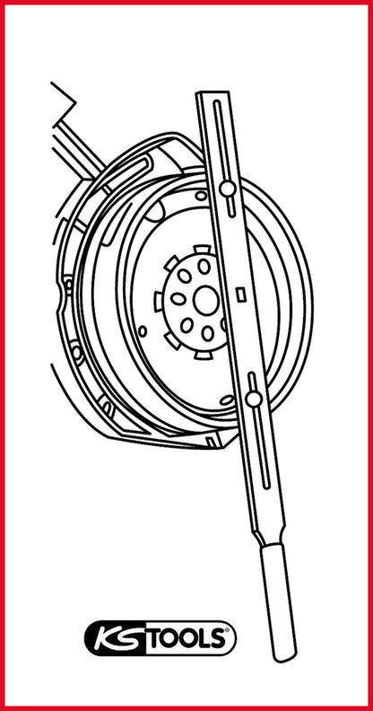 KS TOOLS Zweimassenschwungrad Prüfwerkzeug ohne Winkelgradscheibe und Messuhr, 15-tlg ( 150.2435 ) - Toolbrothers