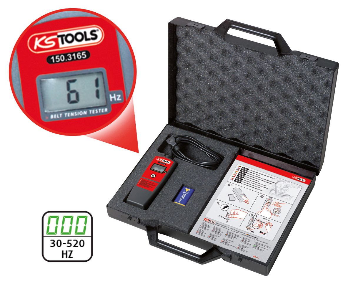 KS TOOLS Elektronischer Riemenspannungs-Prüfer HZ ( 150.3165 ) - Toolbrothers