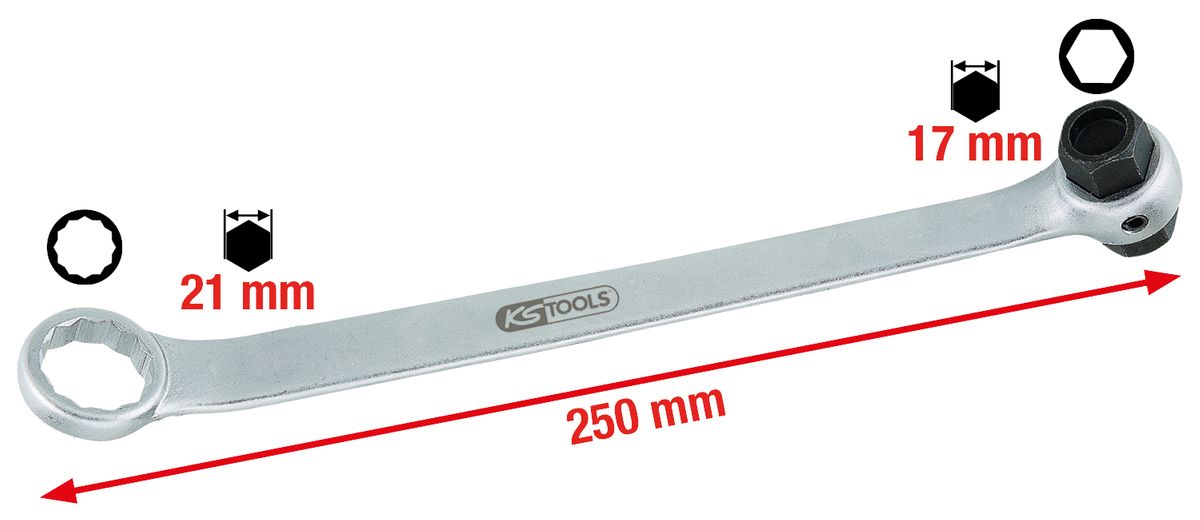 KS TOOLS Öldienst-Schlüssel Innensechskant für VAG, 17x21mm ( 150.9233 ) - Toolbrothers