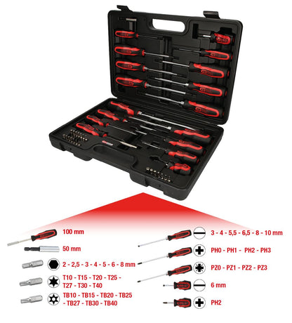 KS TOOLS ERGOTORQUEplus Schraubendreher- und Bit-Satz, 39-tlg ( 159.0100 ) - Toolbrothers