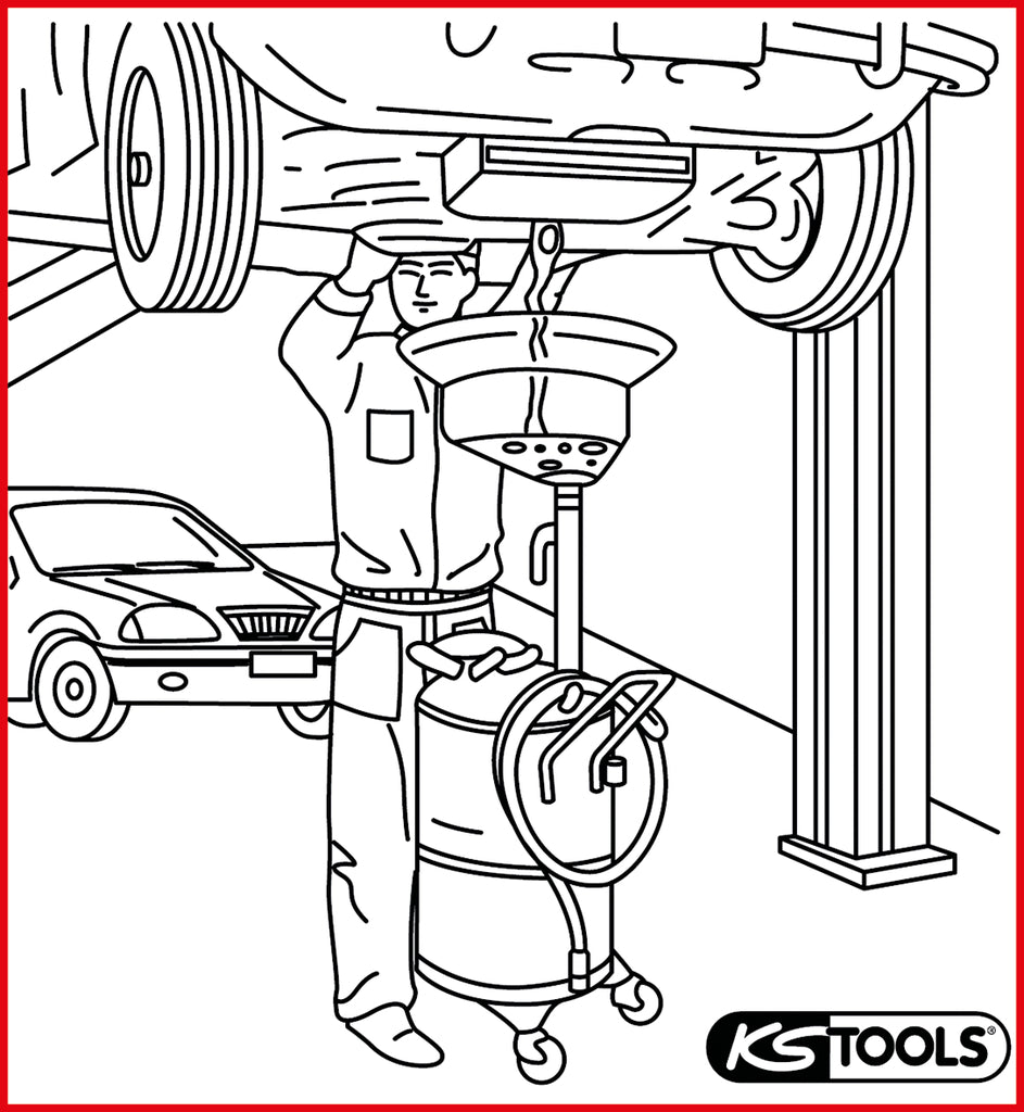 KS TOOLS Mobiles Altölauffanggerät, 60 Liter ( 160.0001 ) - Toolbrothers