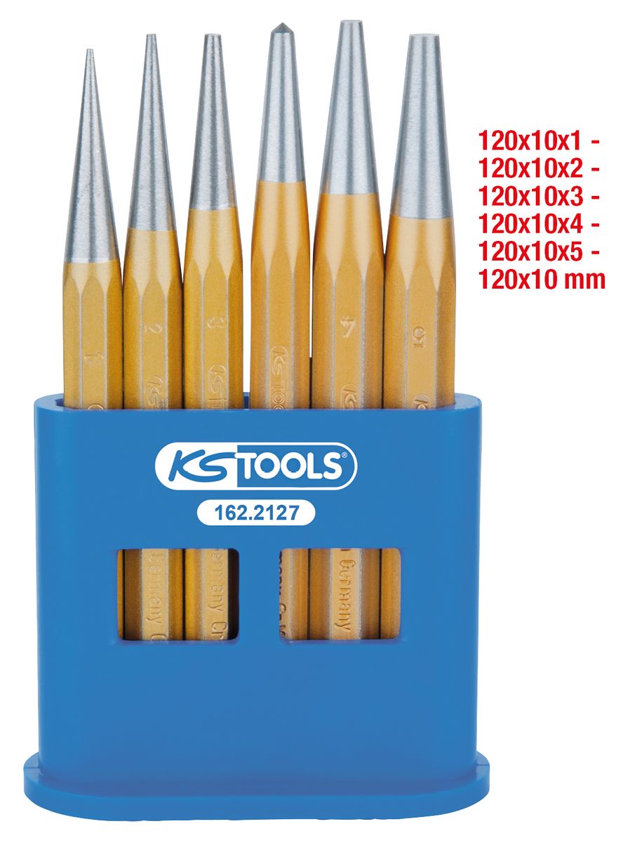 KS TOOLS Durchtreibersatz, 6-tlg in Kunststoffständer  ( 162.2127 )