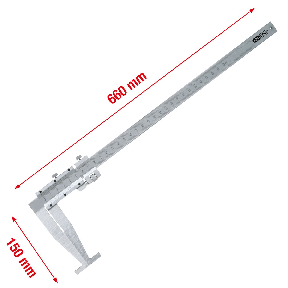 KS TOOLS LKW Bremstrommeln Messschieber 0-500mm, 660mm ( 300.0530 ) - Toolbrothers