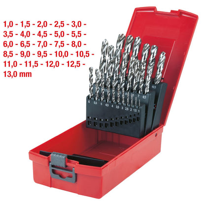 KS TOOLS HSS-G Spiralbohrer-Satz, Kunststoffkassette, 25-tlg 1-13mm ( 330.2623 ) - Toolbrothers