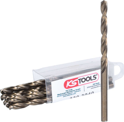 KS TOOLS HSS-G Co 5 Spiralbohrer, 4mm, 10er Pack ( 330.3040 ) - Toolbrothers