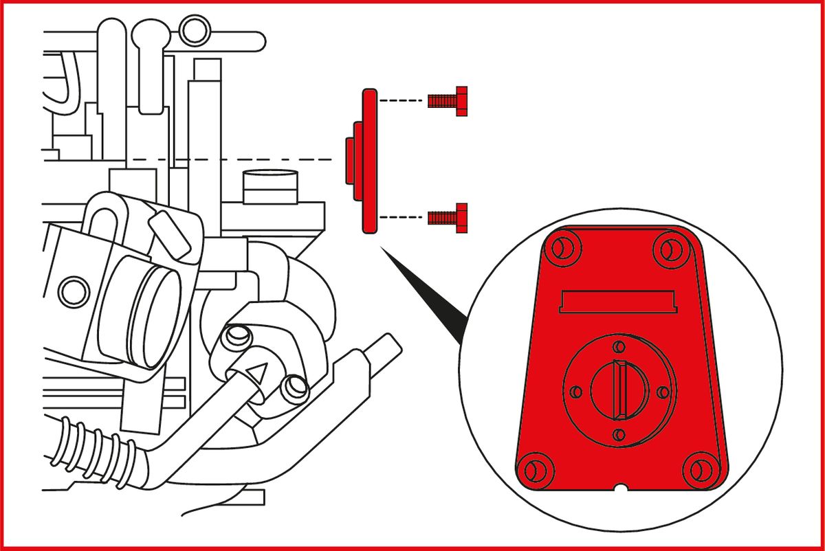 KS TOOLS Motoreinstell-Werkzeug-Satz für GM / Opel, 6-tlg ( 400.0050 ) - Toolbrothers