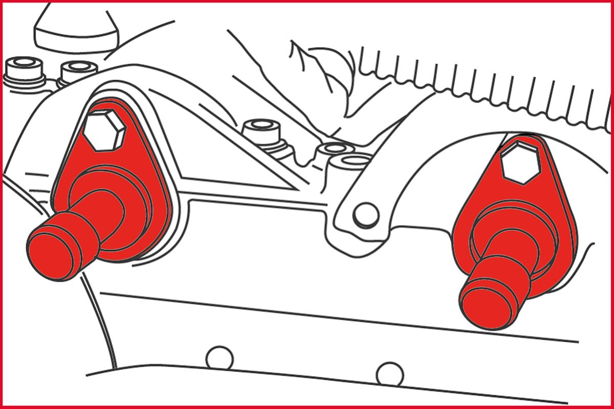 KS TOOLS Motoreinstell-Werkzeug-Satz für VAG, 4-tlg ( 400.0825 ) - Toolbrothers