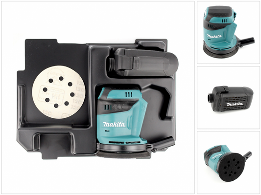 Makita DBO 180 ZE Akku Exzenterschleifer 18 V 125 mm + Einlage für Makpac