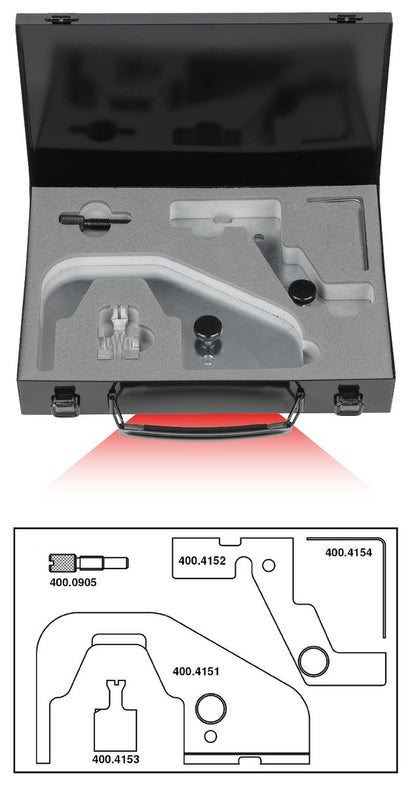 KS TOOLS Motoreinstell-Werkzeug-Satz für Ford, 5-tlg ( 400.4150 ) - Toolbrothers