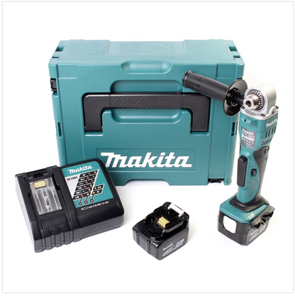 Makita DDA 340 RMJ 14,4 V Li-Ion Akku Winkelbohrmaschine im Makpac mit 2 x 4 Ah Akku und Ladegerät - Toolbrothers