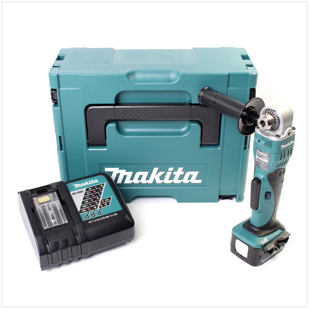 Makita DDA 340 RY1J 14,4 V Li-ion Akku Winkelbohrmaschine im Makpac mit 1,5 Ah Akku und Lader - Toolbrothers