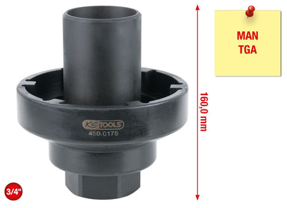 KS TOOLS 3/4" Nutmuttern-Schlüssel mit Führungsrohr, MAN TGA ( 450.0175 ) - Toolbrothers