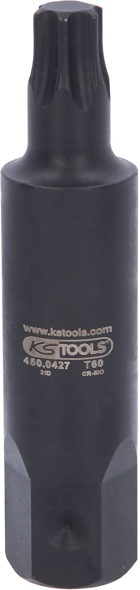 KS TOOLS Kraft-Biteinsatz für Torx-Schrauben L=107mm, T60 ( 450.0427 ) - Toolbrothers