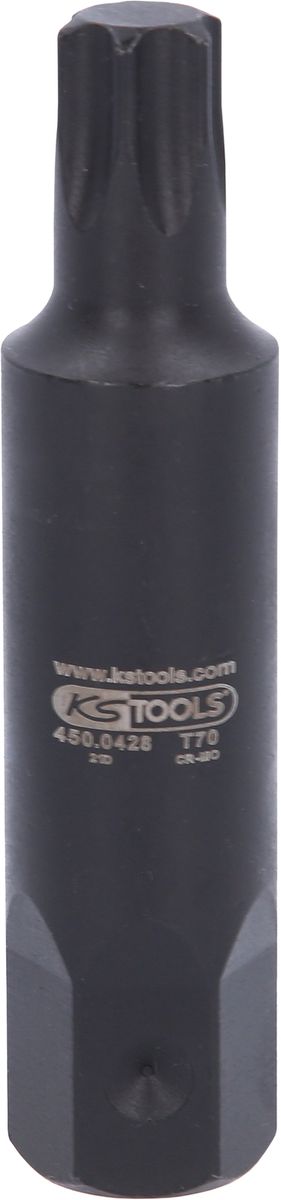 KS TOOLS Kraft-Biteinsatz für Torx-Schrauben L=107mm, T70 ( 450.0428 ) - Toolbrothers