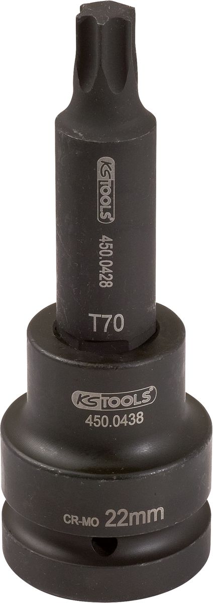 KS TOOLS 3/4" Kraft-Bit-Stecknuss Torx, lang, T80 ( 450.0443 ) - Toolbrothers