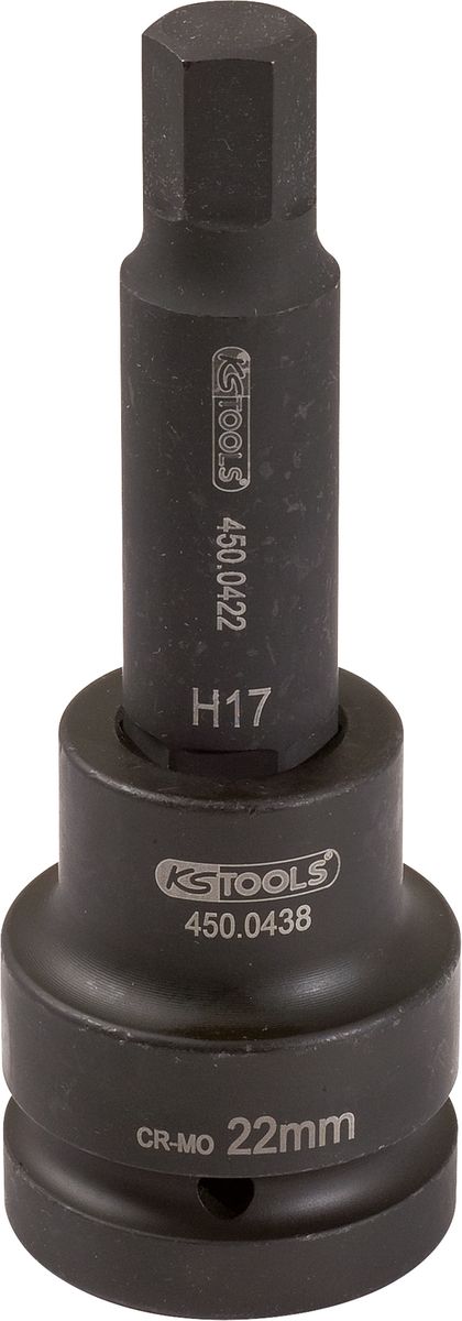 KS TOOLS 3/4" Kraft-Bit-Stecknuss Innensechskant lang, 17mm ( 450.0461 ) - Toolbrothers