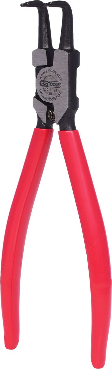 KS TOOLS Außen-Sicherungszange, abgewinkelt, 230mm ( 500.1027 ) - Toolbrothers