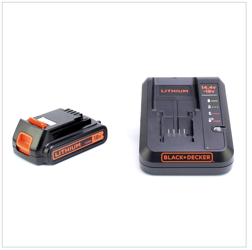 Black & Decker ASD 18 KB 18 V Autosense Akku Bohrschrauber mit 2 x 1,5 Ah Akku, Lader im Koffer - Toolbrothers