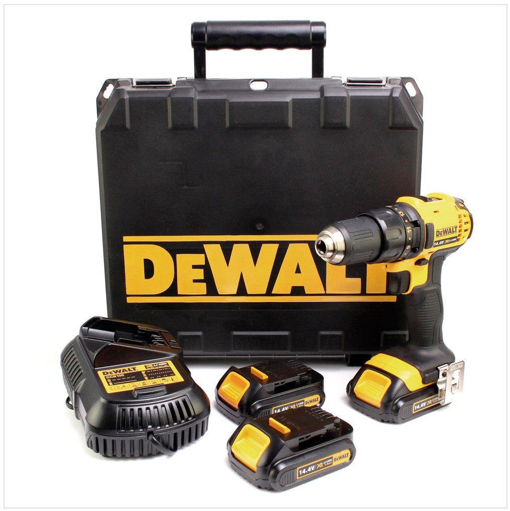 DeWalt DCD 730 C3 14,4V Li-Ion Akku Bohrschrauber Set mit 3 x 1,5 Ah Akku und Ladegerät im Koffer - Toolbrothers