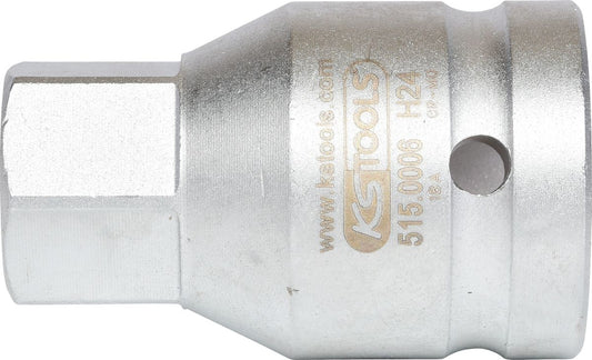 KS TOOLS 3/4" Kraft-Bit-Stecknuss Innensechskant kurz, 24mm ( 515.0006 ) - Toolbrothers