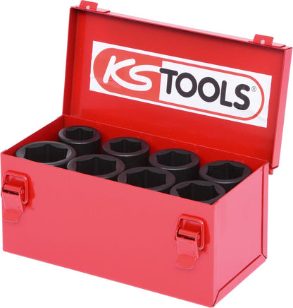 KS TOOLS 3/4" Sechskant-Kraft-Stecknuss-Satz, 8-tlg lang ( 515.0510 ) - Toolbrothers