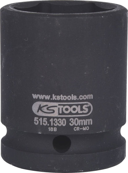 KS TOOLS 3/4" Sechskant-Kraft-Stecknuss, kurz, 30mm ( 515.1330 ) - Toolbrothers