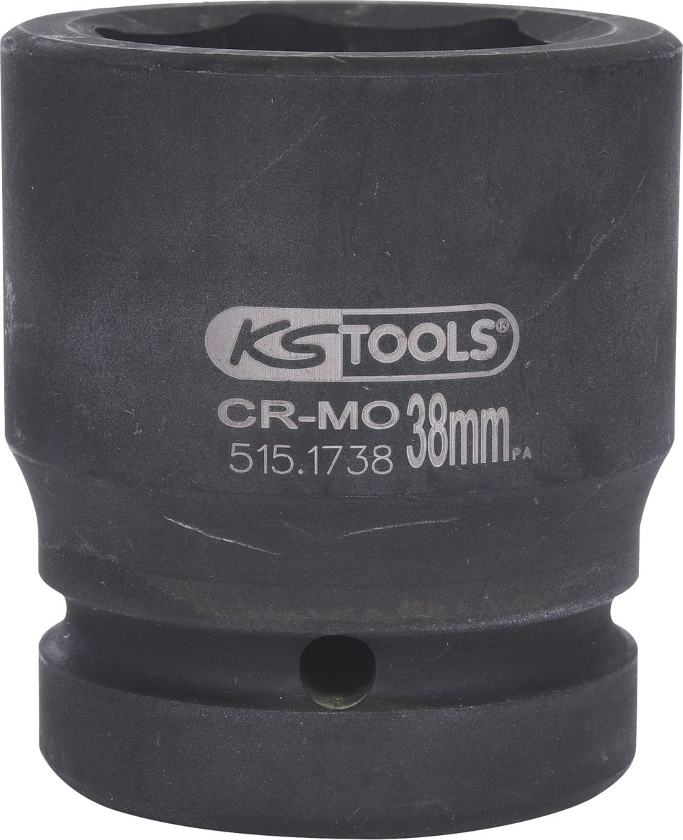 KS TOOLS 1" Sechskant-Kraft-Stecknuss, kurz, 38mm ( 515.1738 ) - Toolbrothers