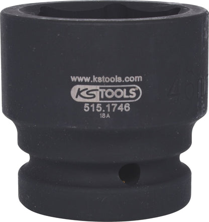 KS TOOLS 1" Sechskant-Kraft-Stecknuss, kurz, 46mm ( 515.1746 )