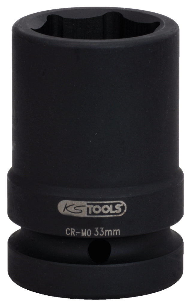 KS TOOLS 1" Sechskant-Kraft-Stecknuss, mittel lang, 27mm ( 515.2127 ) - Toolbrothers