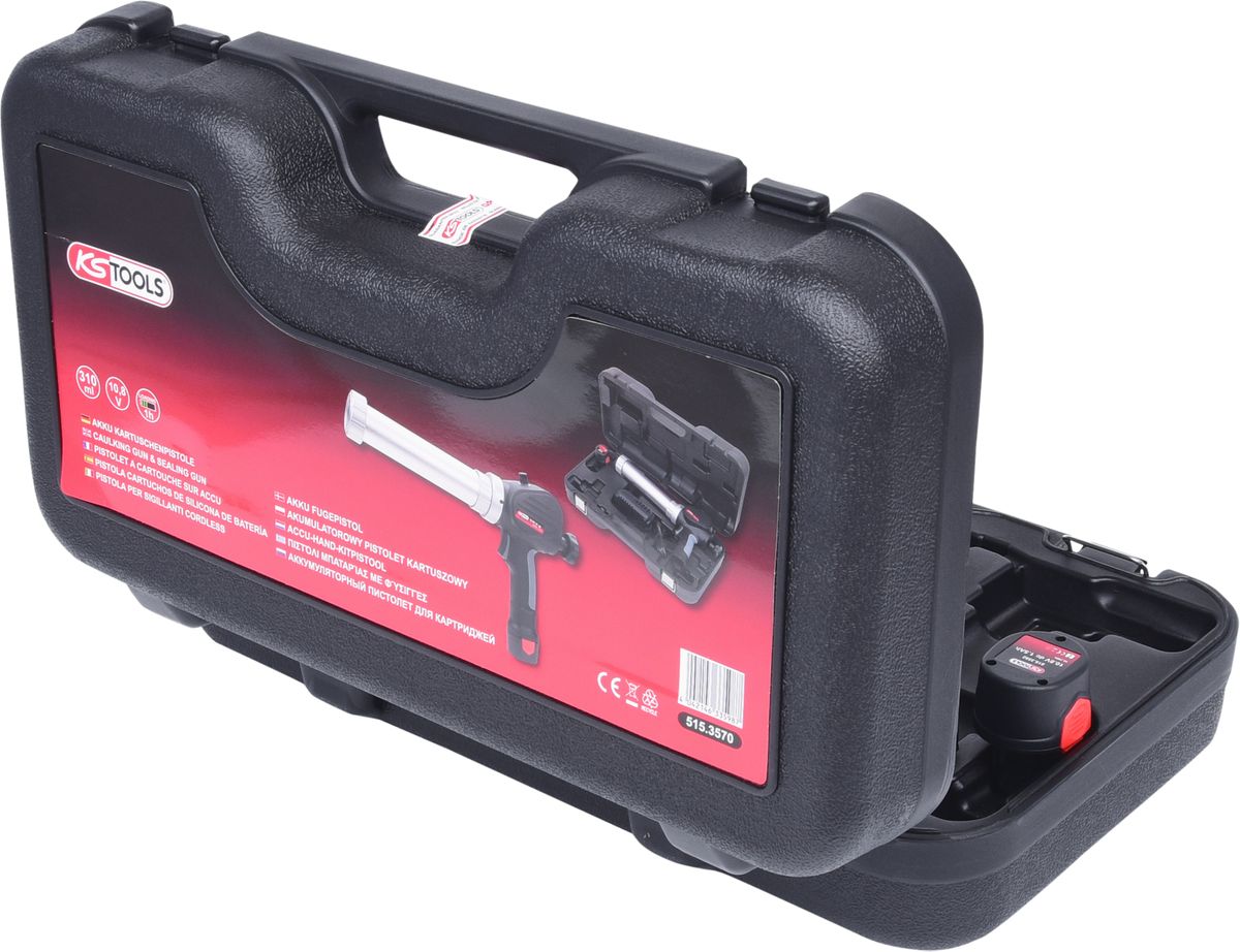 KS TOOLS Akku-Kartuschen-Pistole 310 ml mit 1 Akku und 1 Ladegerät ( 515.3570 ) - Toolbrothers