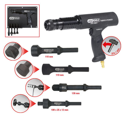 KS TOOLS Vibro-Impact Druckluft-Meißelhammer-Satz, 6-tlg ( 515.3880 )