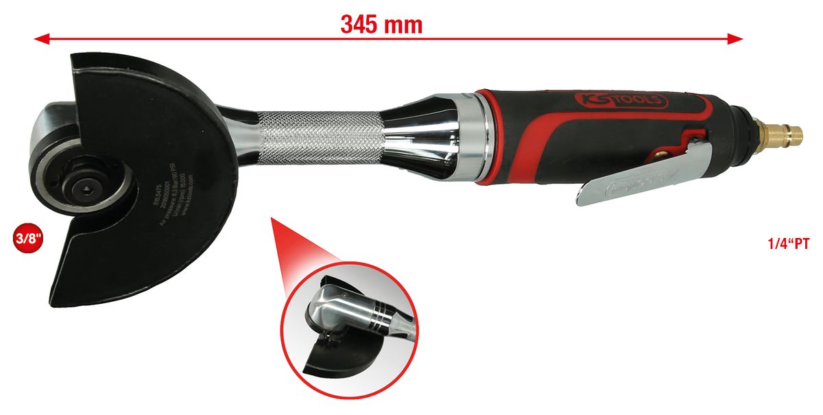 KS TOOLS 3/8" Druckluft-Stab-Trennschleifer, 15.000U/min ( 515.5475 ) - Toolbrothers