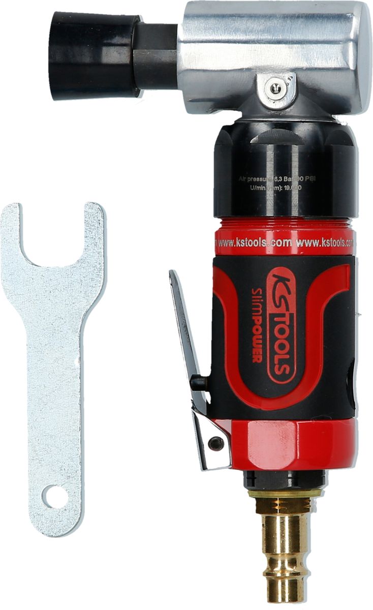 KS TOOLS SlimPOWER Mini-Druckluft-Schleifmaschine für kleine Pads, 19000 U/min ( 515.5570 ) - Toolbrothers