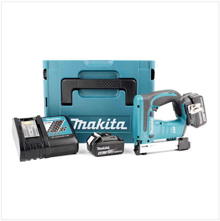 Makita DST 221 RMJ 18 V Li-Ion Akku Tacker im MAKPAC inkl. 2x BL 1840 B Akku + Ladegerät - Toolbrothers