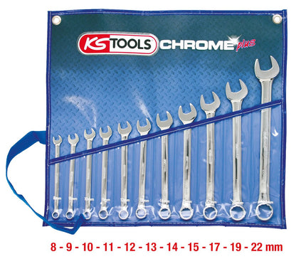 KS TOOLS CHROMEplus Ringmaulschlüssel-Satz, abgewinkelt, 11-tlg ( 518.0641 ) - Toolbrothers