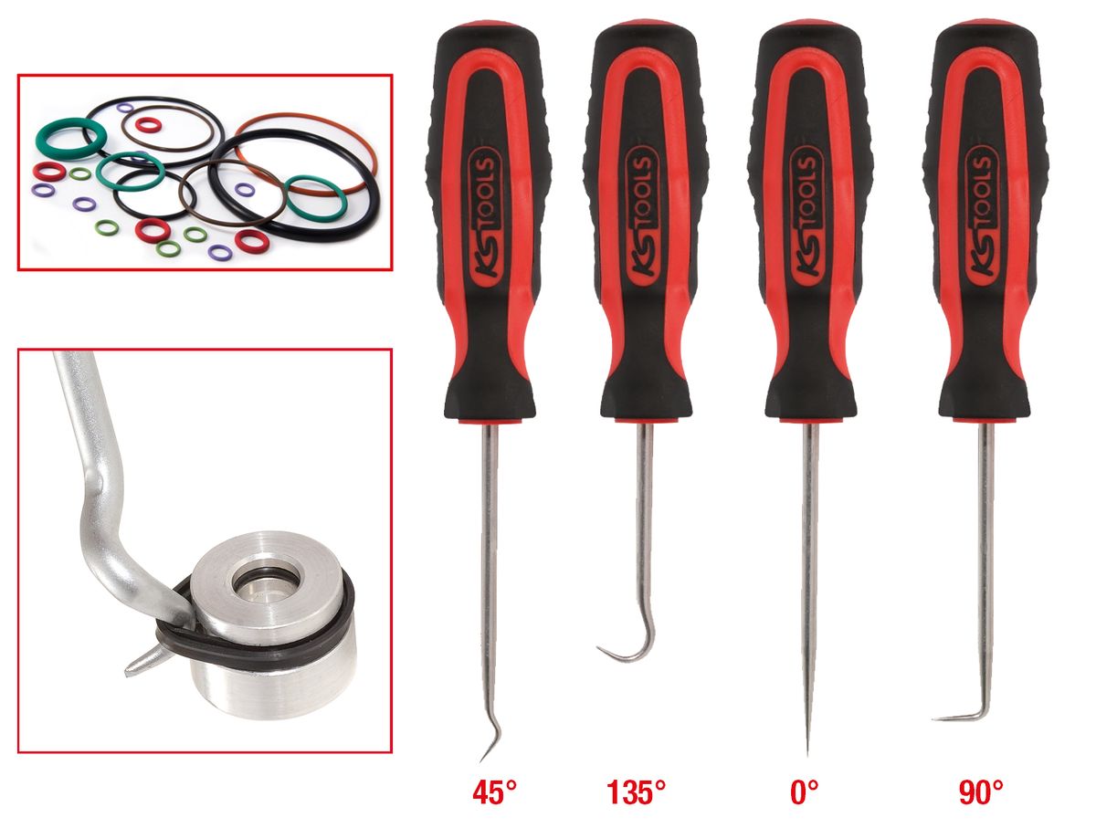 KS TOOLS Hakenwerkzeug-Satz, 4-tlg ( 550.1045 ) - Toolbrothers