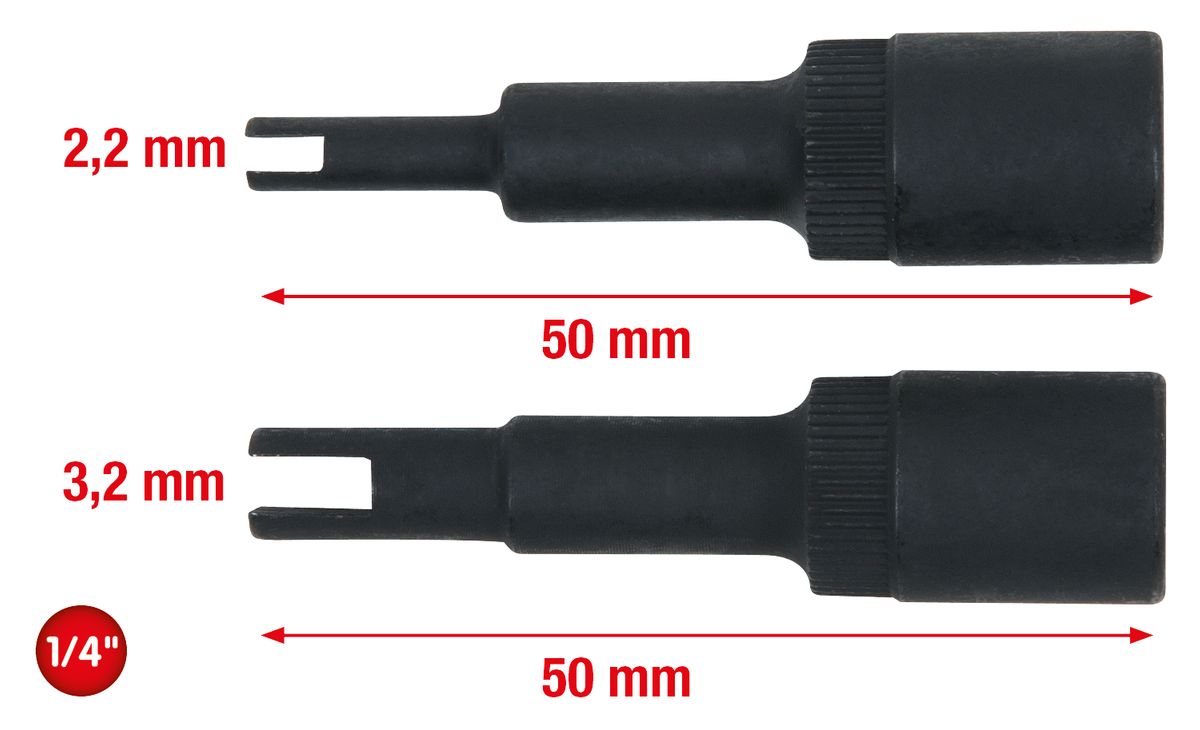 KS TOOLS Bit-Stecknuss-Satz für Klimaanlagen-Festdrossel, 2-tlg ( 550.1175 ) - Toolbrothers