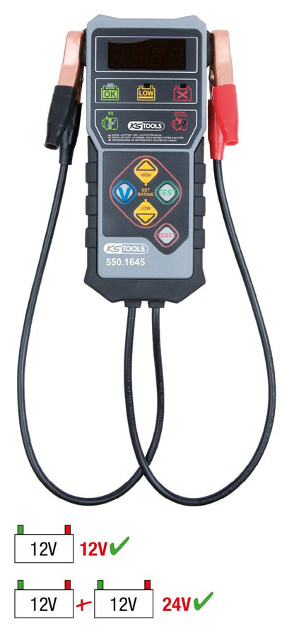 KS TOOLS 12V Digital-Batterietester ( 550.1645 ) - Toolbrothers