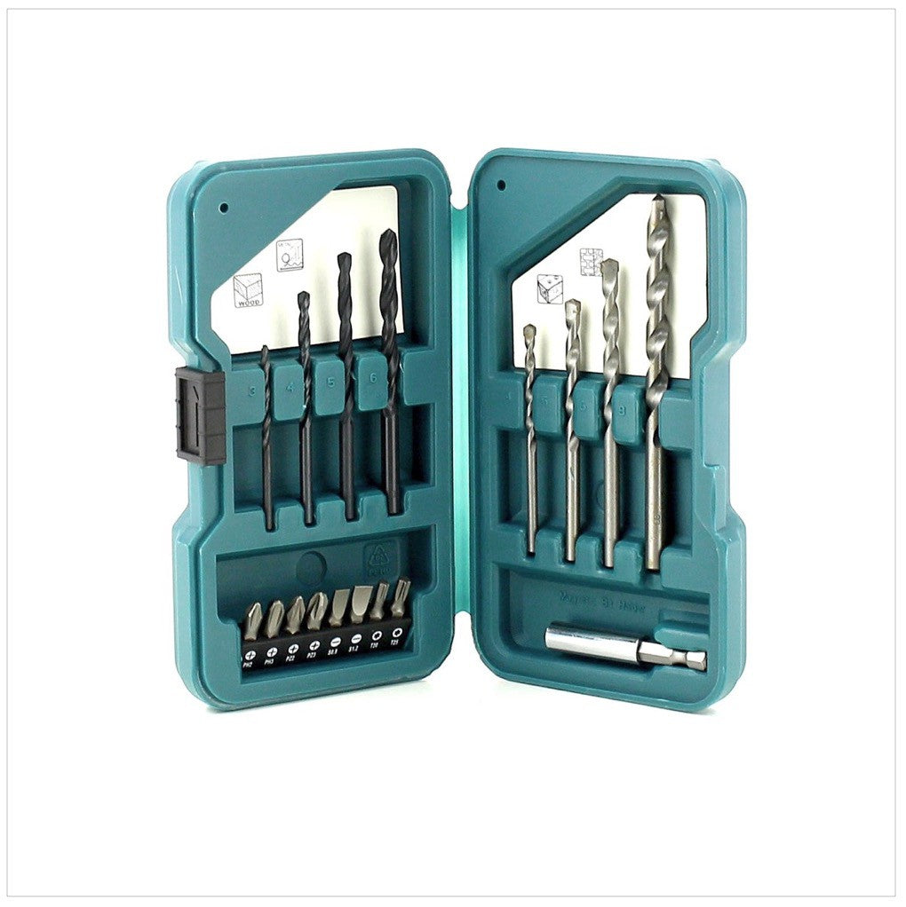 Makita DLX 2056 SYW 18 V - Set Weiß: DHP 453 + DCL 180 + 2 x 1,5 Ah Akku, Ladegerät in Werkzeugtasche - Toolbrothers