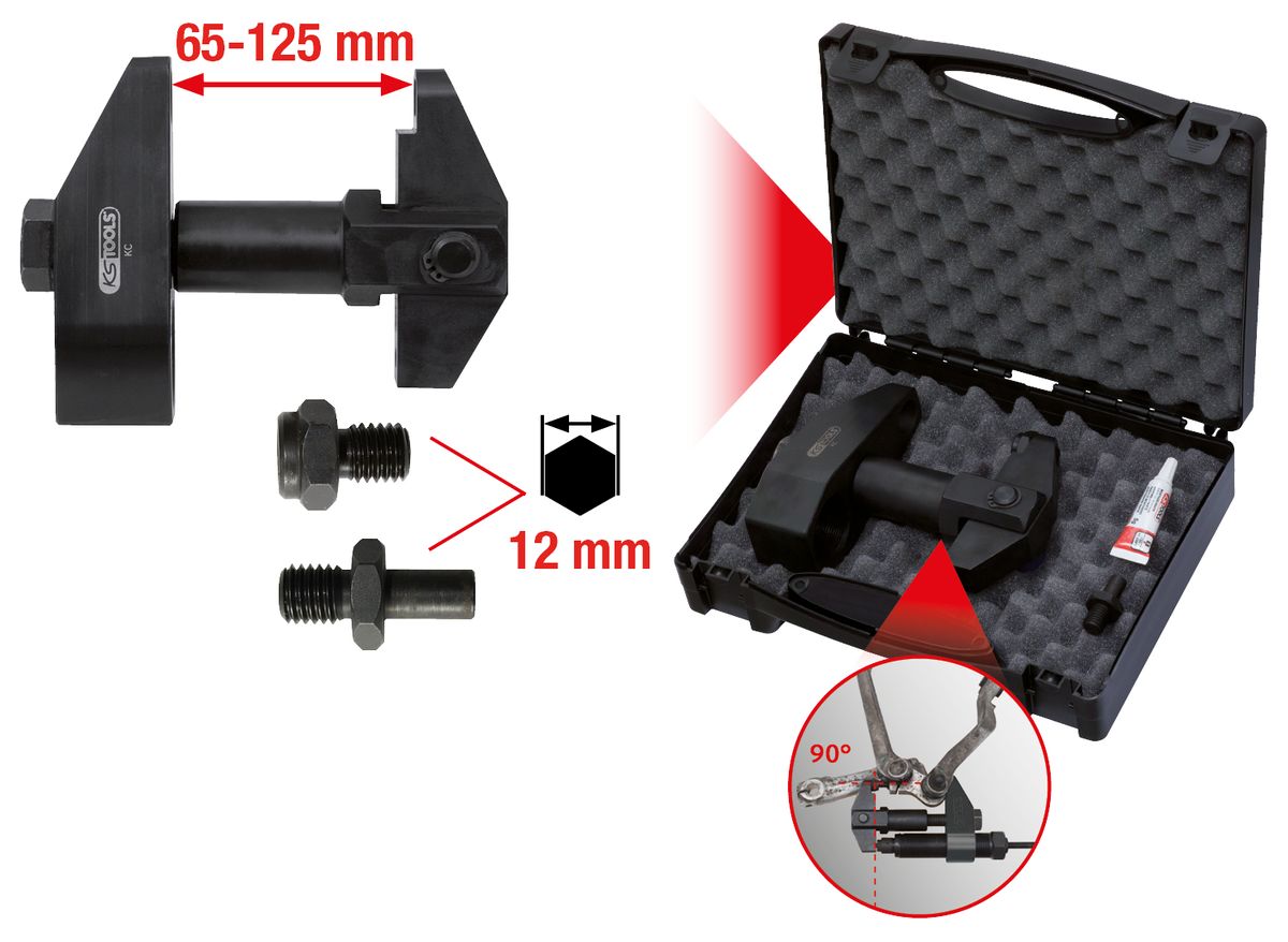 KS TOOLS Klemmschrauben-Ausdrücker ohne Hydraulikspindel, 3-tlg ( 670.0076 ) - Toolbrothers