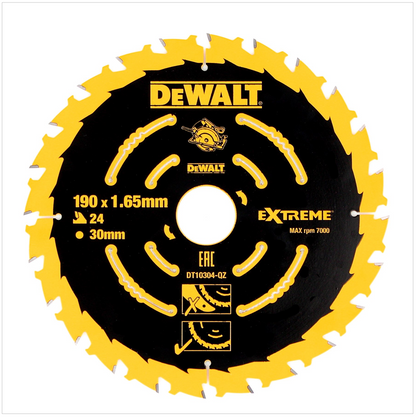 DeWalt DT10399 3er Pack 190 x 1,65 mm Extreme Kreissägen Sägeblatt - Toolbrothers