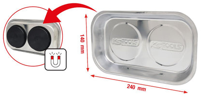 KS TOOLS Edelstahl Magnet-Teller, 140x240mm ( 800.0151 ) - Toolbrothers
