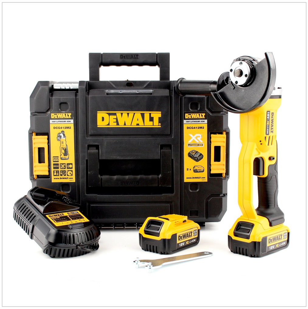 DeWalt DCG 412 M2 Akku Winkelschleifer 18V 125mm im TSTAK + 2x 4,0Ah Akku + Ladegerät - Toolbrothers