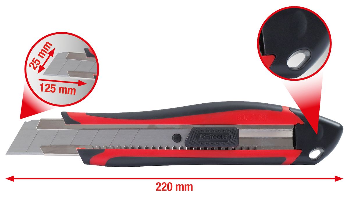 KS TOOLS Universal-Abbrechklingen-Messer 25 mm ( 907.2180 ) - Toolbrothers