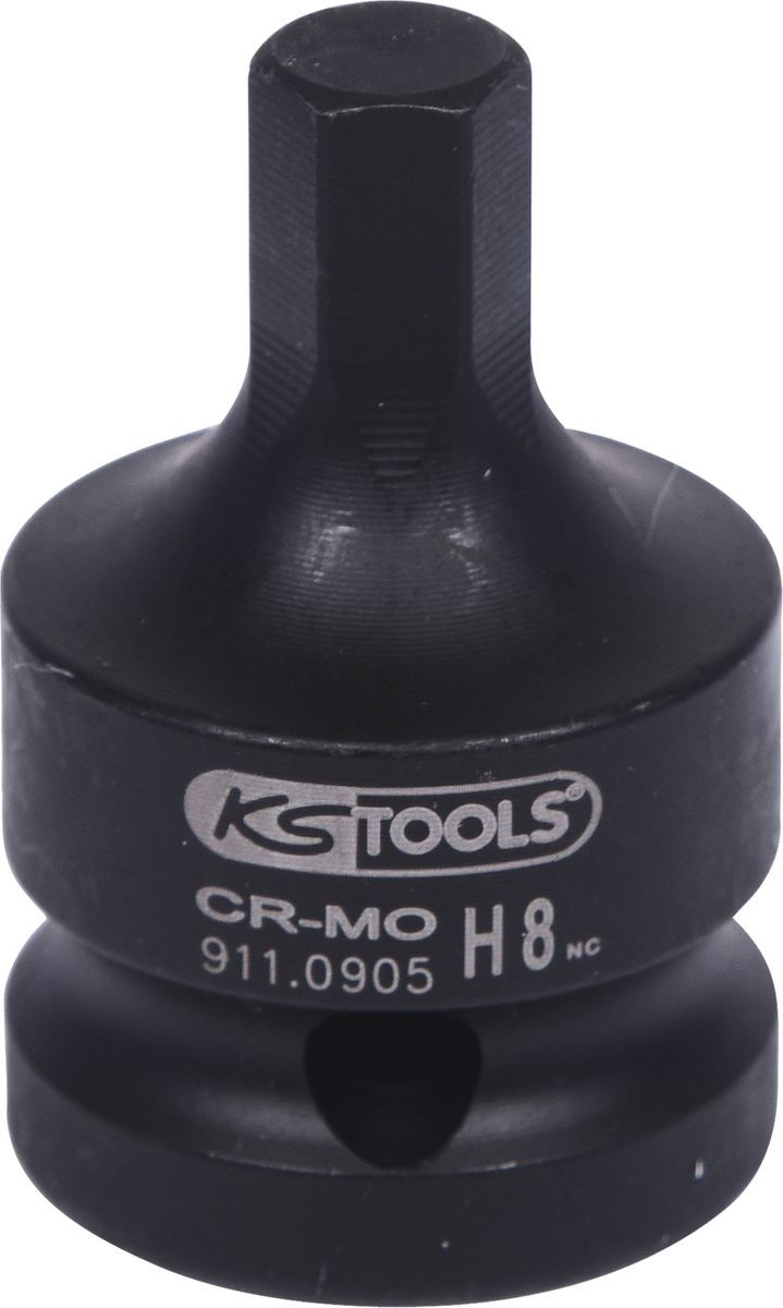 KS TOOLS 1/2" Kraft-Bit-Stecknuss Innensechskant, kurz, 8 mm ( 911.0905 ) - Toolbrothers