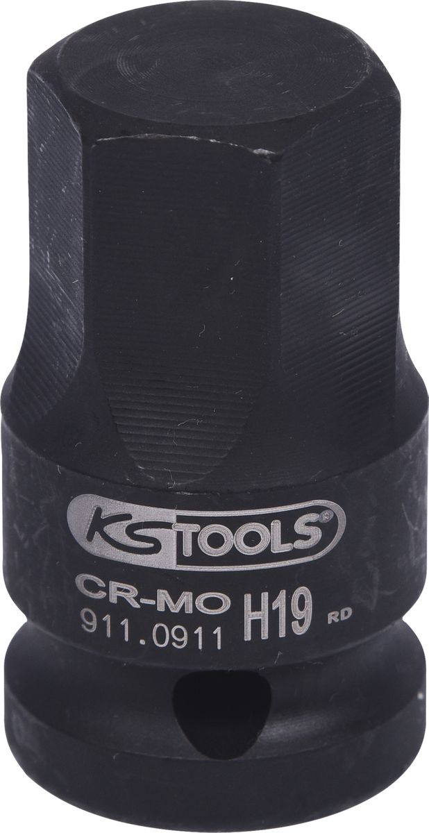 KS TOOLS 1/2" Kraft-Bit-Stecknuss Innensechskant, kurz, 19 mm ( 911.0911 ) - Toolbrothers