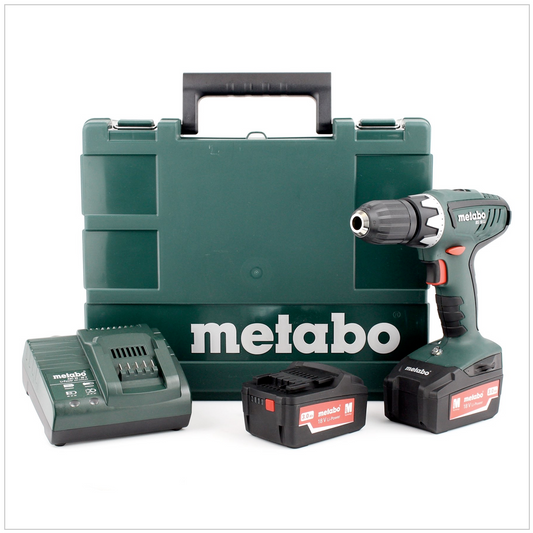 Metabo BS 18 Li Akku Bohrschrauber mit Koffer, Ladegerät und 2x 3,0 Ah Akkus 6.02116.60 - Toolbrothers