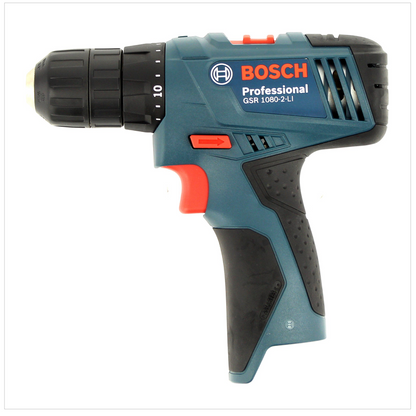 Bosch GSR 1080-2-Li Professional 10,8 V Li-Ion Akku Bohr Schrauber mit 2 x Akku 1,5Ah, Ladegerät und Koffer - Toolbrothers