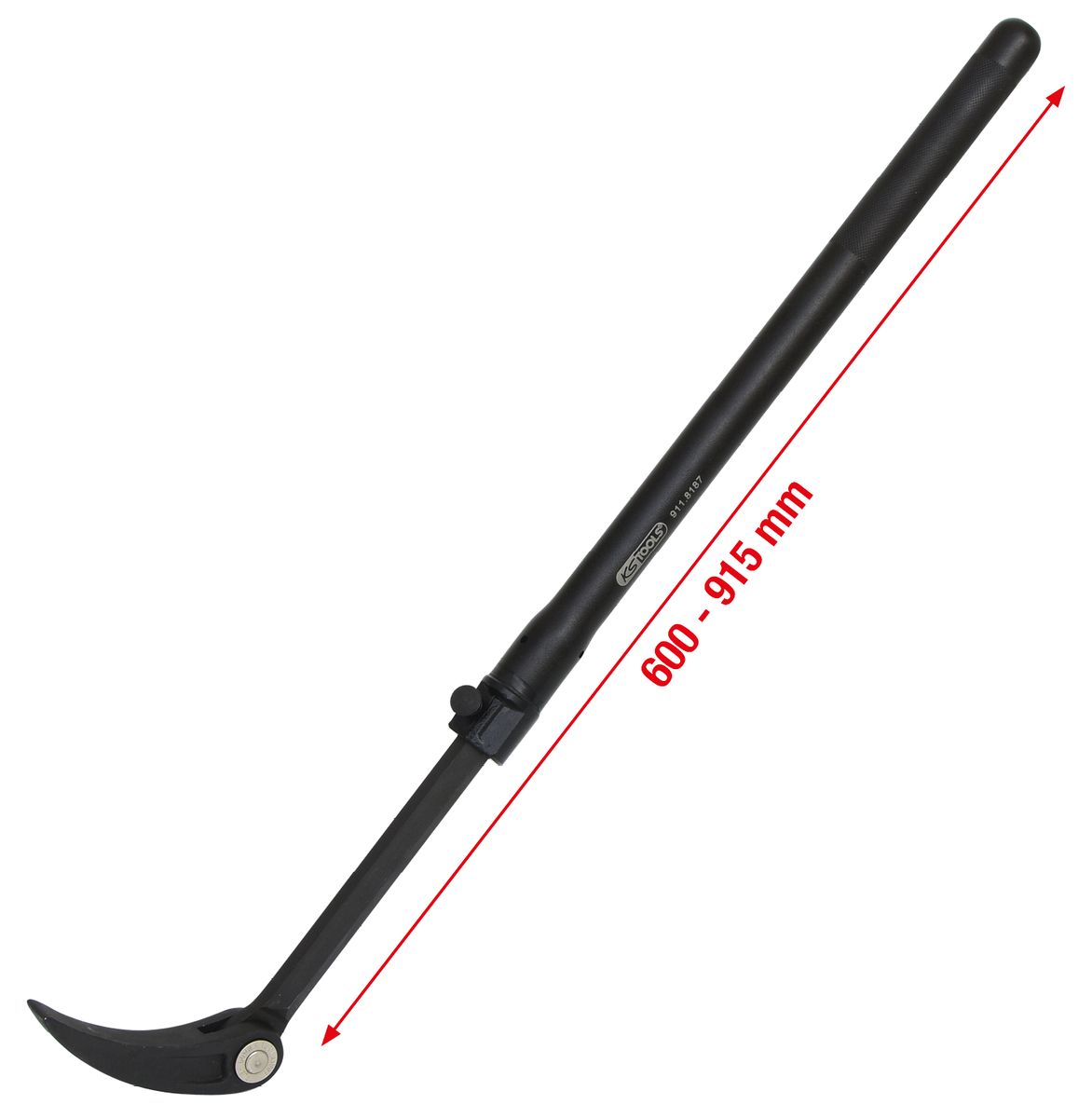 KS TOOLS Teleskop Gelenk-Rollkopf-Hebeleisen, 600-915mm ( 911.8187 ) - Toolbrothers